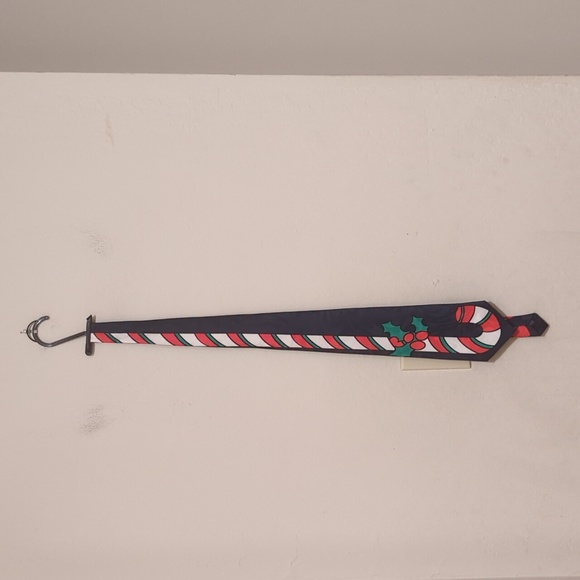 Creative apparel blue candy cane tie - Picture 1 of 5